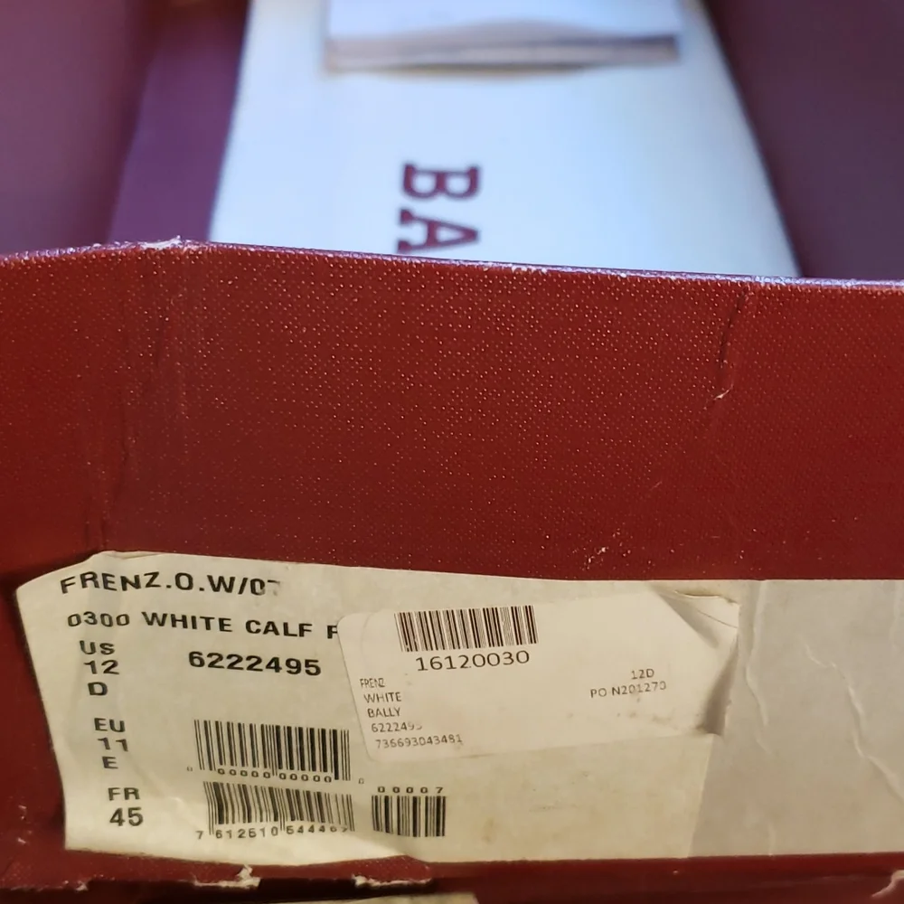 Bally Black and White Sneakers with Red and Gold Accents - Picture 6 of 6